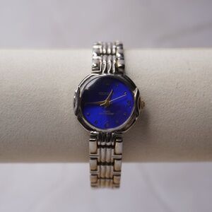 Elegant Women’s Geneva Blue Dial Silver Watch